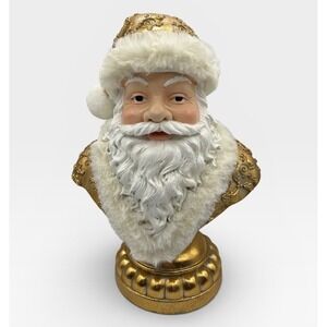 Katherine's Collection Christmas Wishes 12" Santa Bust 28-923557 Gold Regency